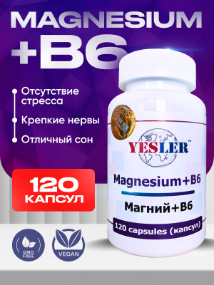 Magnesium YESLER B6 (МАГНИЙ B6) 120 капсул